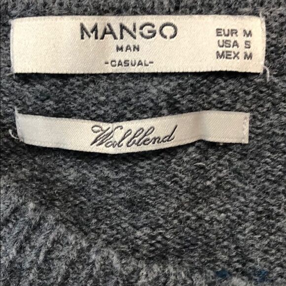 𝅺mango Man Wool Blend Fair Isle Sweater Size S - Picture 6 of 6